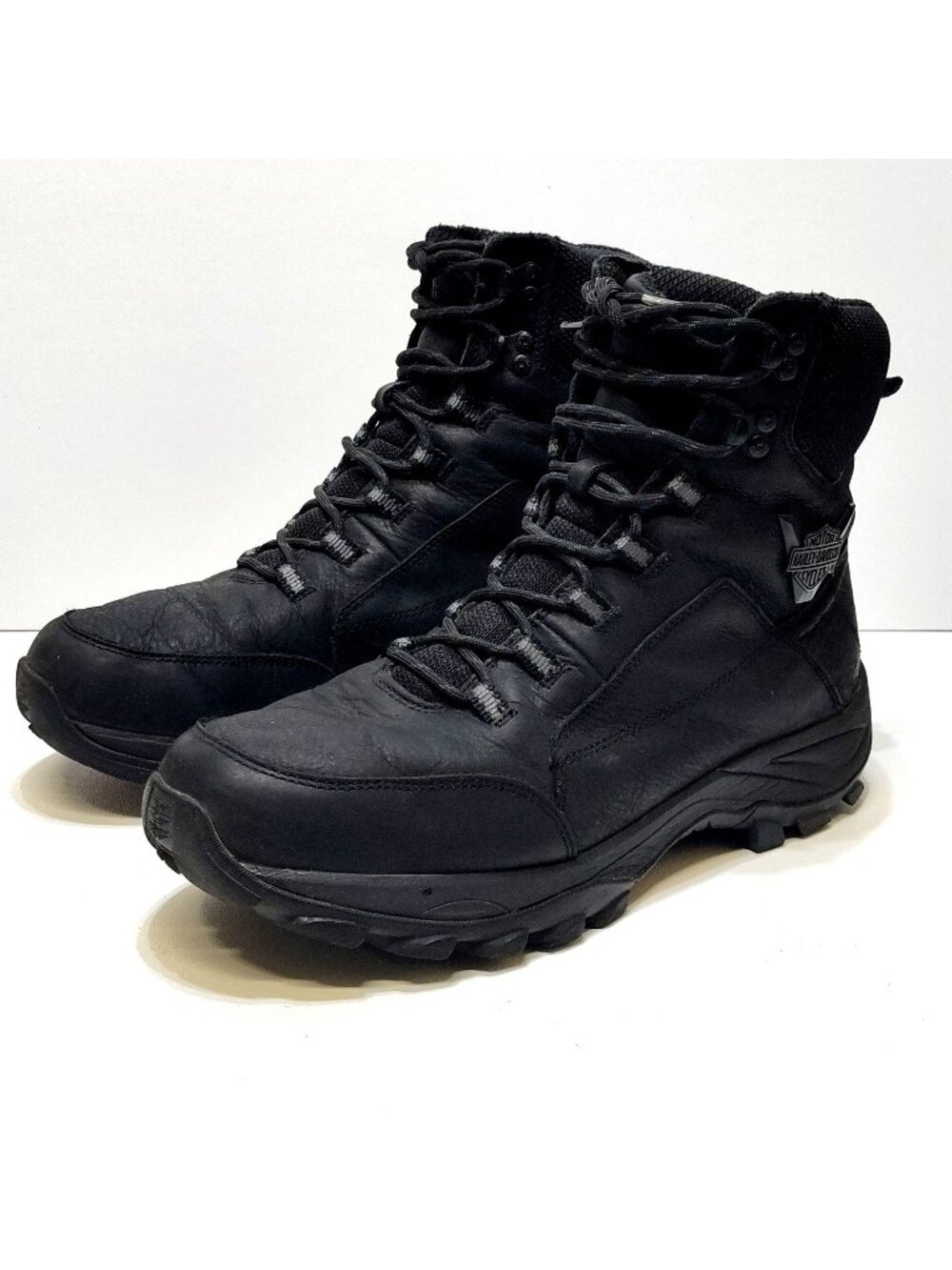 Harley-Davidson Gilmour Motorcycle Combat Leather Boots D93505 Men's US 12M VGC